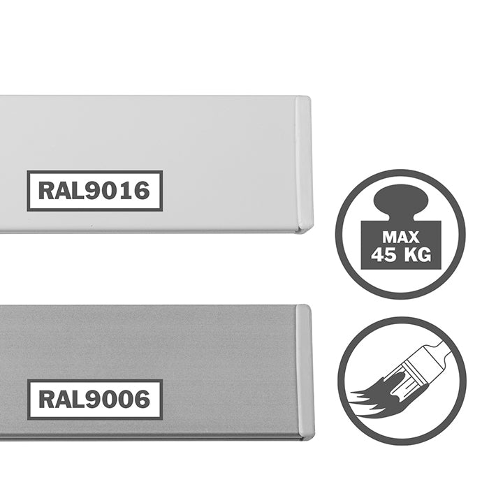 STAS multirail max + installatiekit met handige zaaghout voor op maat maken.