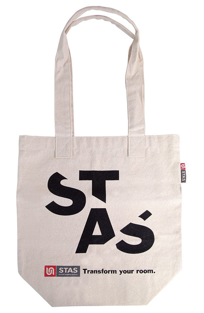 STAS tas, een gratis canvas tas bij bestelling van een STAS rail van 100cm of langer.